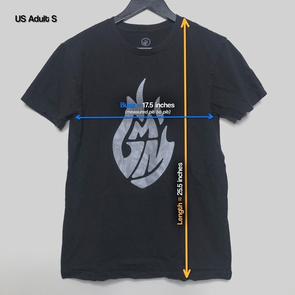 Mythical Adult Small Gray GMM Logo T-Shirt, Black - Picture 2 of 5